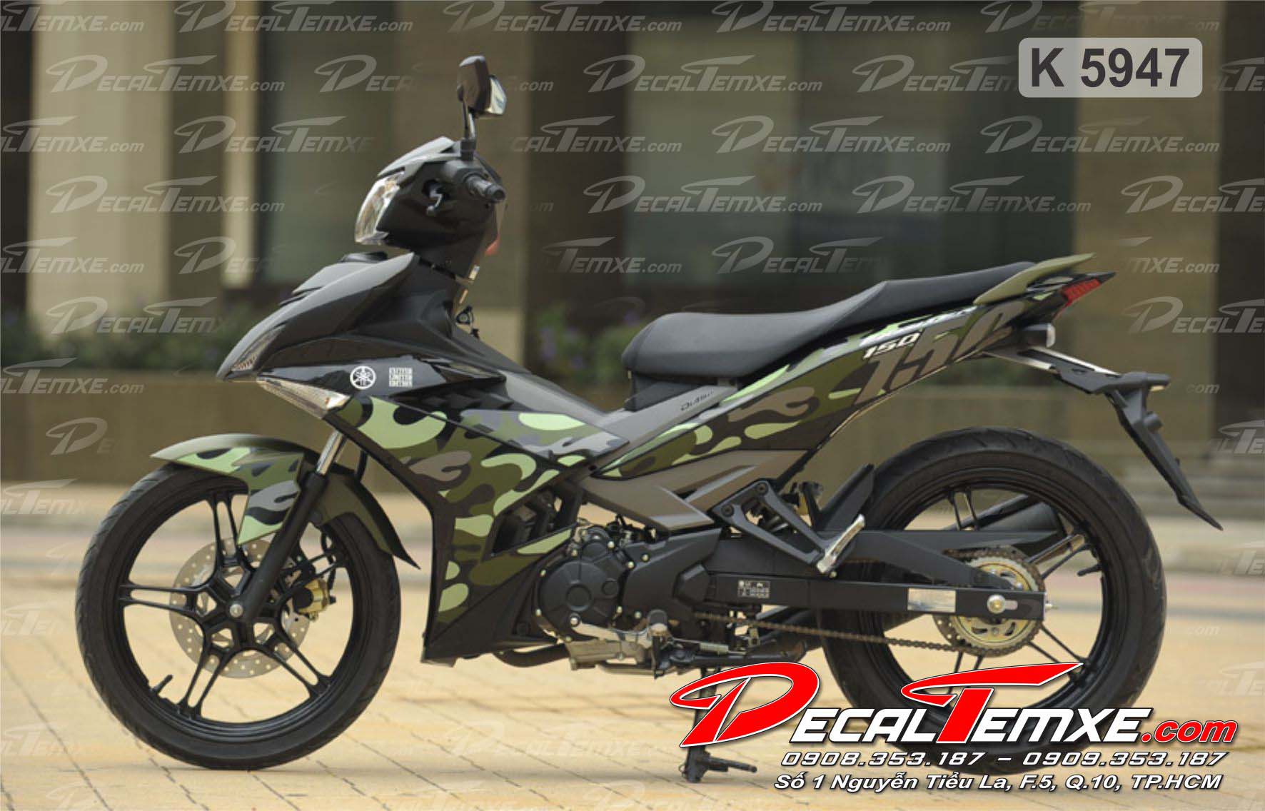 Cận cảnh Yamaha Exciter 150 Camo phong cách quân đội