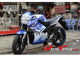 Tem Fz150i Xanh Trắng