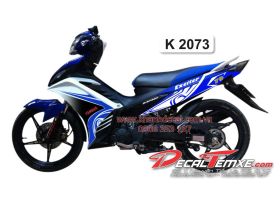 Tem Exciter 2012 Hoa Văn xanh trắng