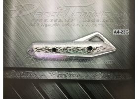 Miếng che pô Airblade 2014 bằng Gang mạ Chrome