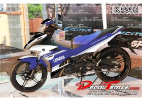 Tem Exciter 150 GP xanh trắng