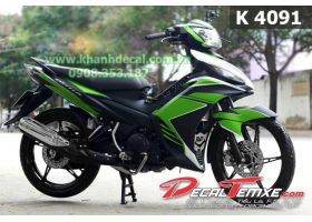 Tem Exciter 2012 phối xanh lá đen