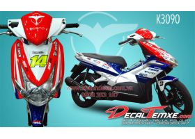 Tem Airblade 2010 trắng xanh đỏ