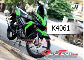 Tem Exciter 2012 Monster xanh lá đen