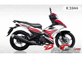 Tem Exciter 150 MX trắng đỏ