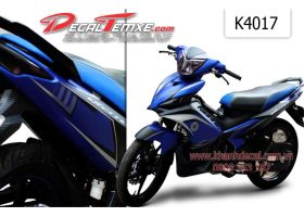 Tem Exciter 2012 phối xanh dương đen trắng