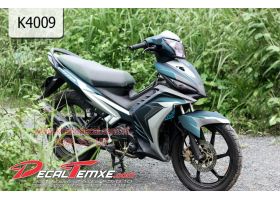 Tem Exciter 2012 xanh xám trắng