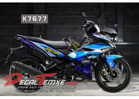 Tem Exciter 150 Cá Mập xanh