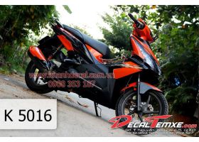 Tem Airblade 2010 đen đỏ trắng