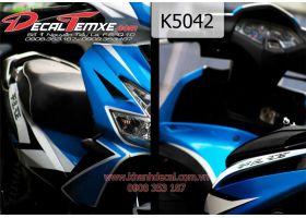 Tem Airblade 2010 Xanh trắng đen