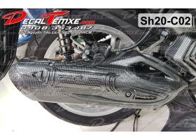 Ốp che pô Sh 2020  sơn carbon