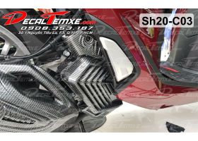 Ốp quạt gió Sh 2020 sơn carbon 