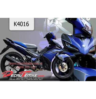Tem Exciter 2012 phối đen xanh dương