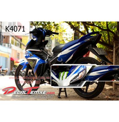 Tem Exciter 2012 Monster trắng xanh đen
