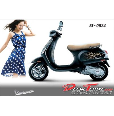 Tem Vespa Hoa Văn Chữ Nhật