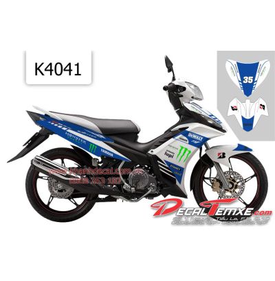 Tem Exciter 2012 Monster xanh trắng