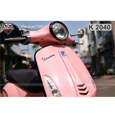 Vespa Primavera wrap hồng ngọc trai