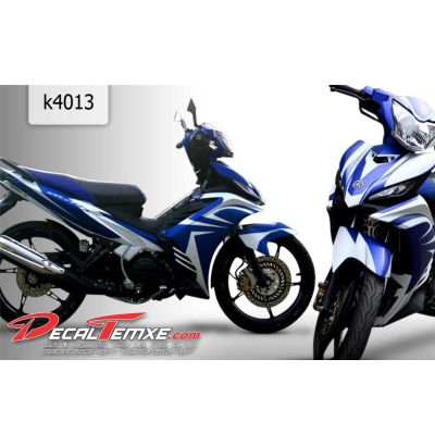 Tem Exciter 2012 phối trắng xanh dương
