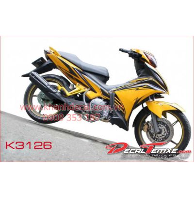Tem Exciter 2012 phối vàng đen