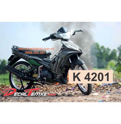 Tem Exciter 2010 Monster xanh đen