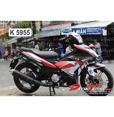 Tem Exciter 150 Đỏ Đen Trắng