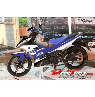 Tem Exciter 150 GP xanh trắng