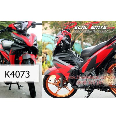 Tem Exciter 2012 phối xám đỏ