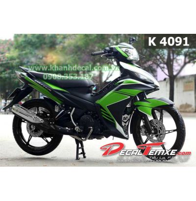 Tem Exciter 2012 phối xanh lá đen