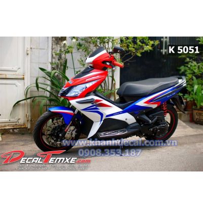 Tem Airblade 2010 Xanh Trắng Đỏ