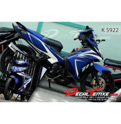 Tem Exciter 2012 phối xanh trắng