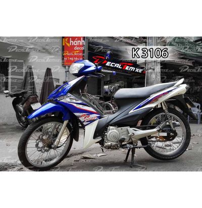 Tem Axelo 125 RR xanh trắng