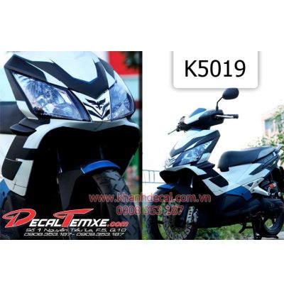Tem Airblade 2010 đen trắng xanh