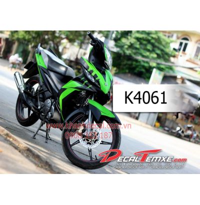Tem Exciter 2012 Monster xanh lá đen