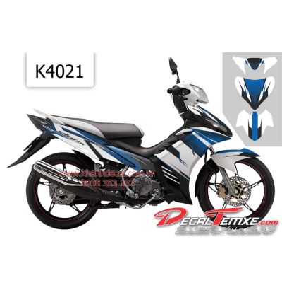 Tem Exciter 2012 phối trắng xanh đen