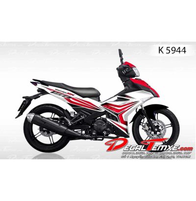 Tem Exciter 150 MX trắng đỏ
