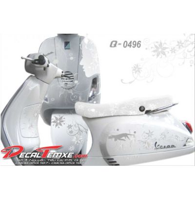 Tem Vespa Hoa Văn Cô Gái