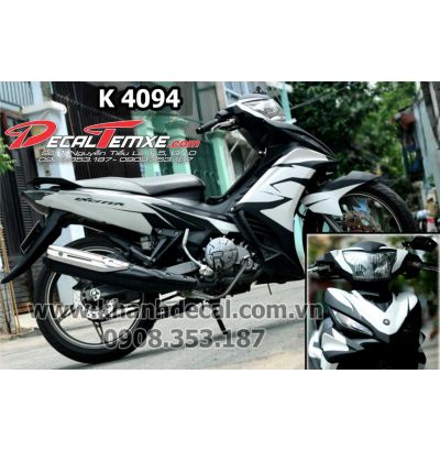 Tem Exciter 2012 phối trắng đen