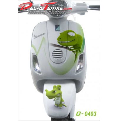 Tem Vespa Hoạt Hình Con Ếch