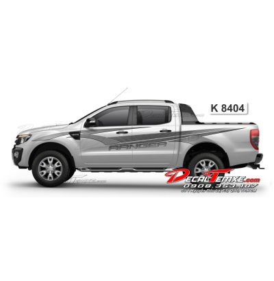 Tem Ford Ranger xám trắng