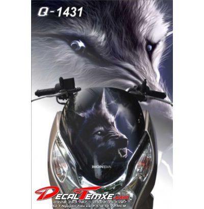 Tem Mặt Nạ PCX Chó Sói