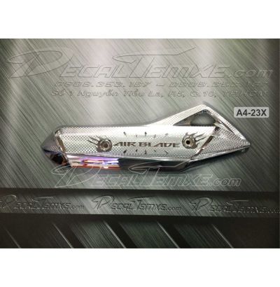 Ốp che pô Airblade 2014 mạ Chrome
