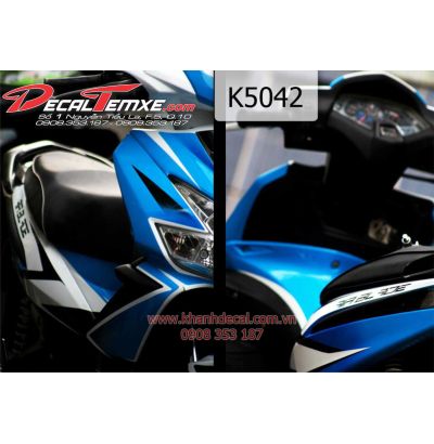 Tem Airblade 2010 Xanh trắng đen