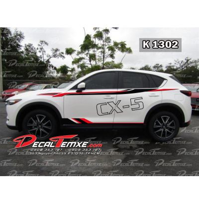 Tem CX-5 sọc đỏ đen