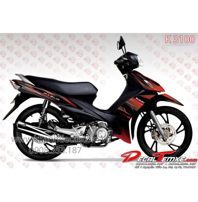 Tem Axelo Phối Màu đỏ đen
