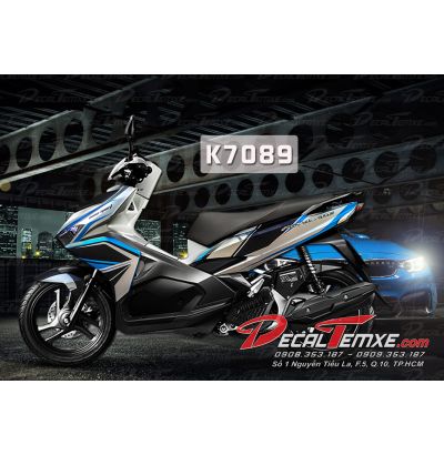 Tem Airblade 2018 xanh xám đen