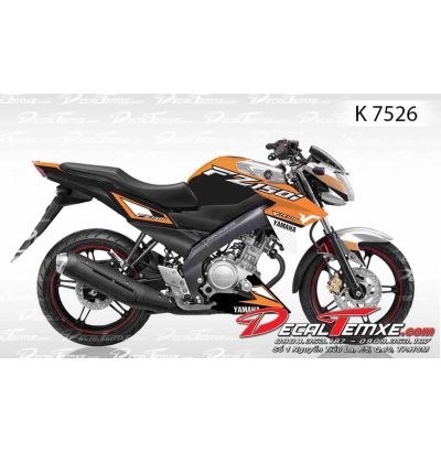 Tem FZ 150i phối màu cam trắng đen
