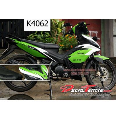 Tem Exciter phối xanh lá đen trắng