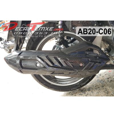 Ốp che pô Airblade 2020 sơn Carbon