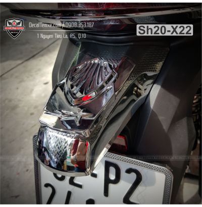 Ốp cóc đèn Sh2020 mạ chrome