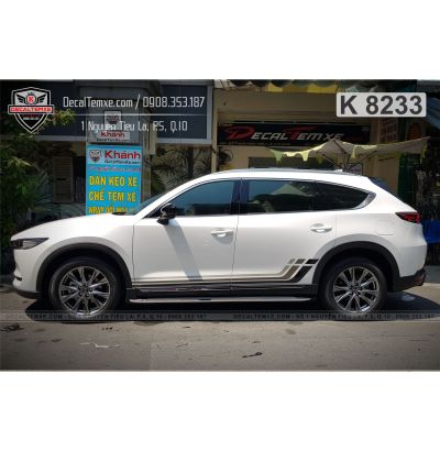 Tem CX-8 sọc xám đen